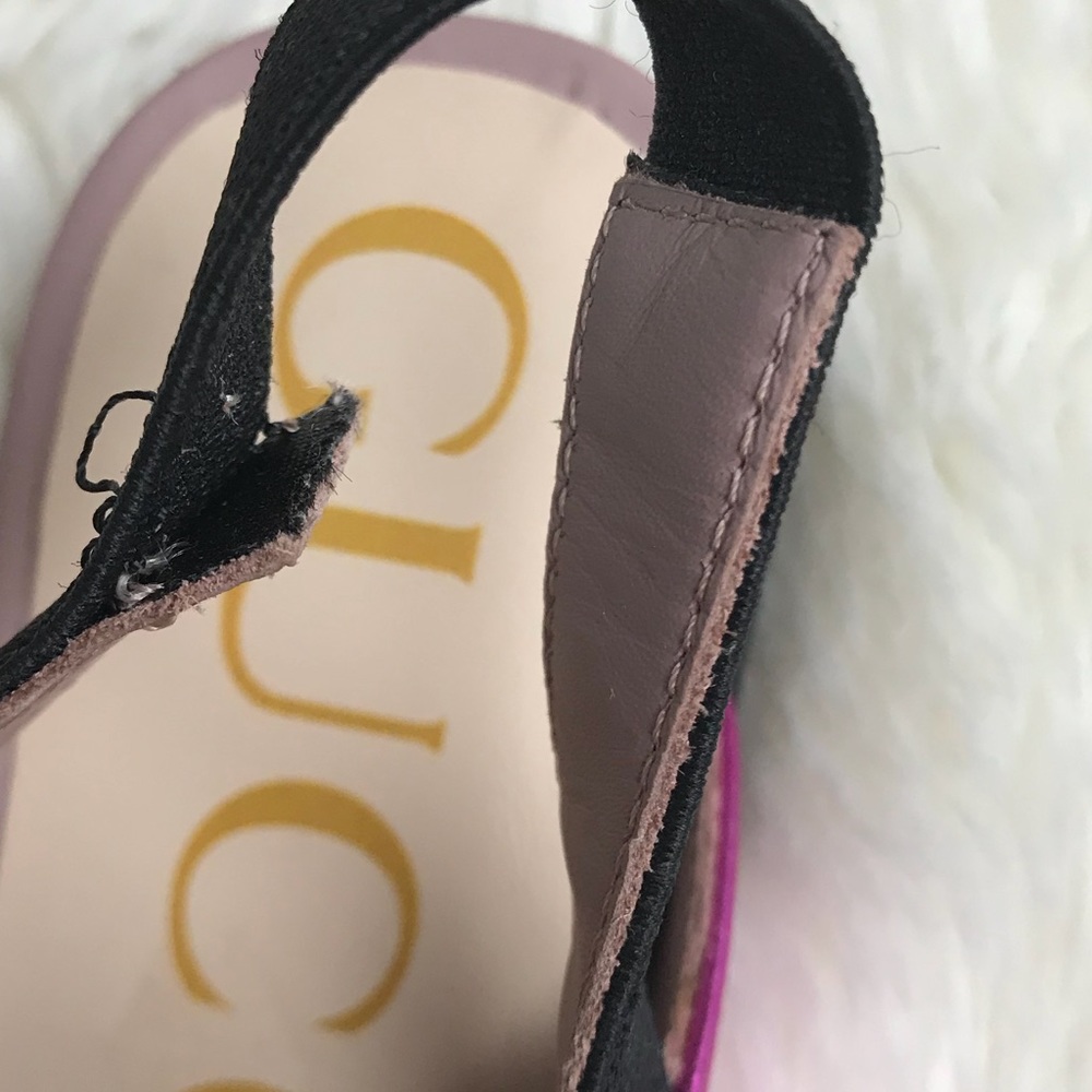 GUCCI Princetown Metallic Leather Slip On Shoes - Picture 8 of 8